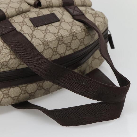 GUCCI GG Supreme Hand Bag Pvc Beige Silver - Picture 7 of 16